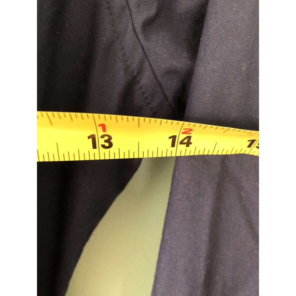 Ralph Lauren Sport Womens Trench Coat Womens Size Medium Navy Blue Belted Cotton - Picture 6 of 9